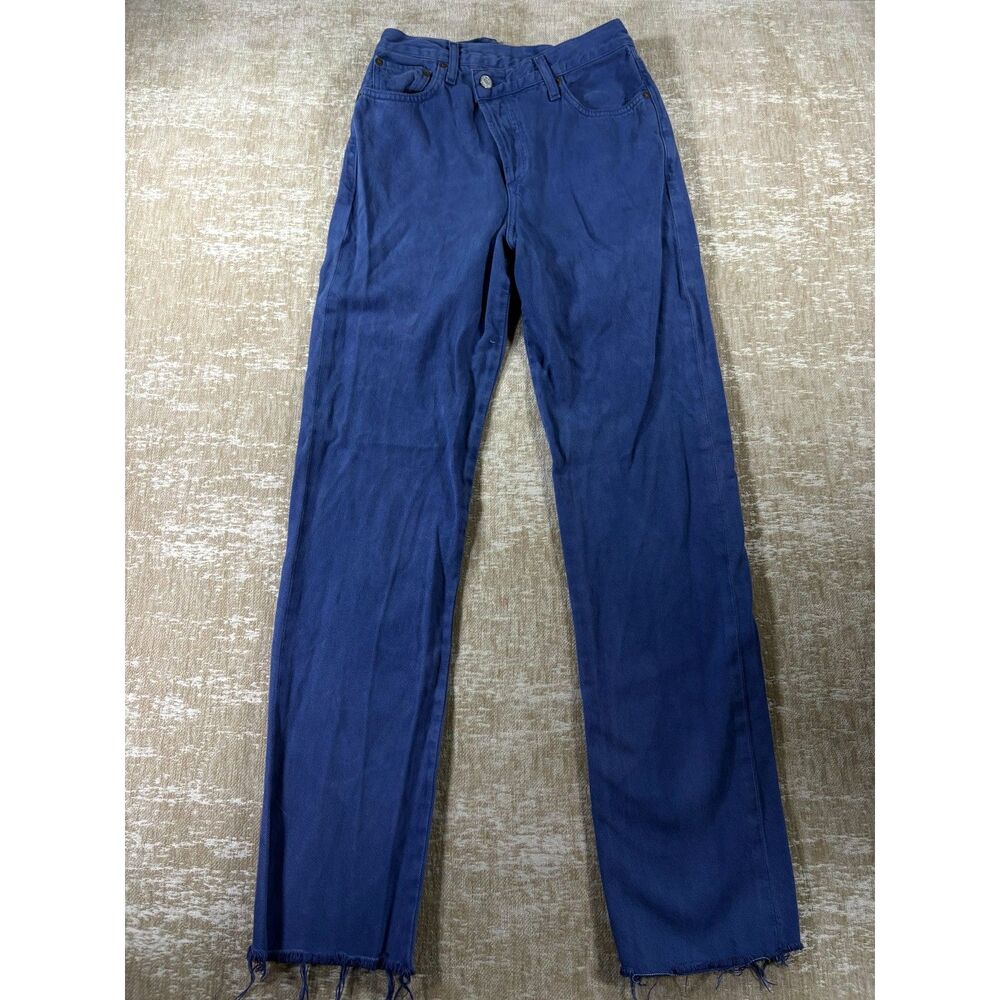 Agolde Asymmetric Criss Cross Straight Leg Jeans